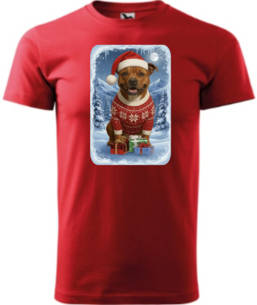 Vánoční tričko se stafordem4